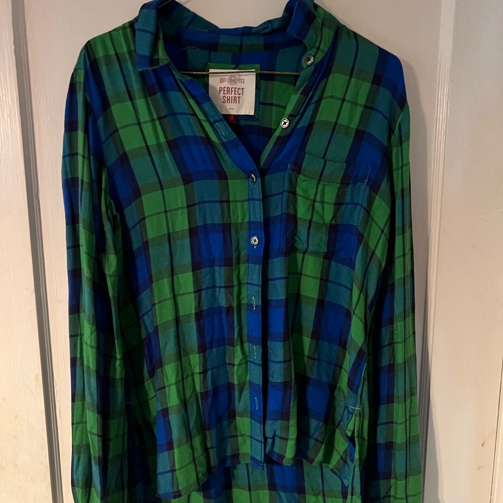 🍄SO Flannel Blue Green Medium